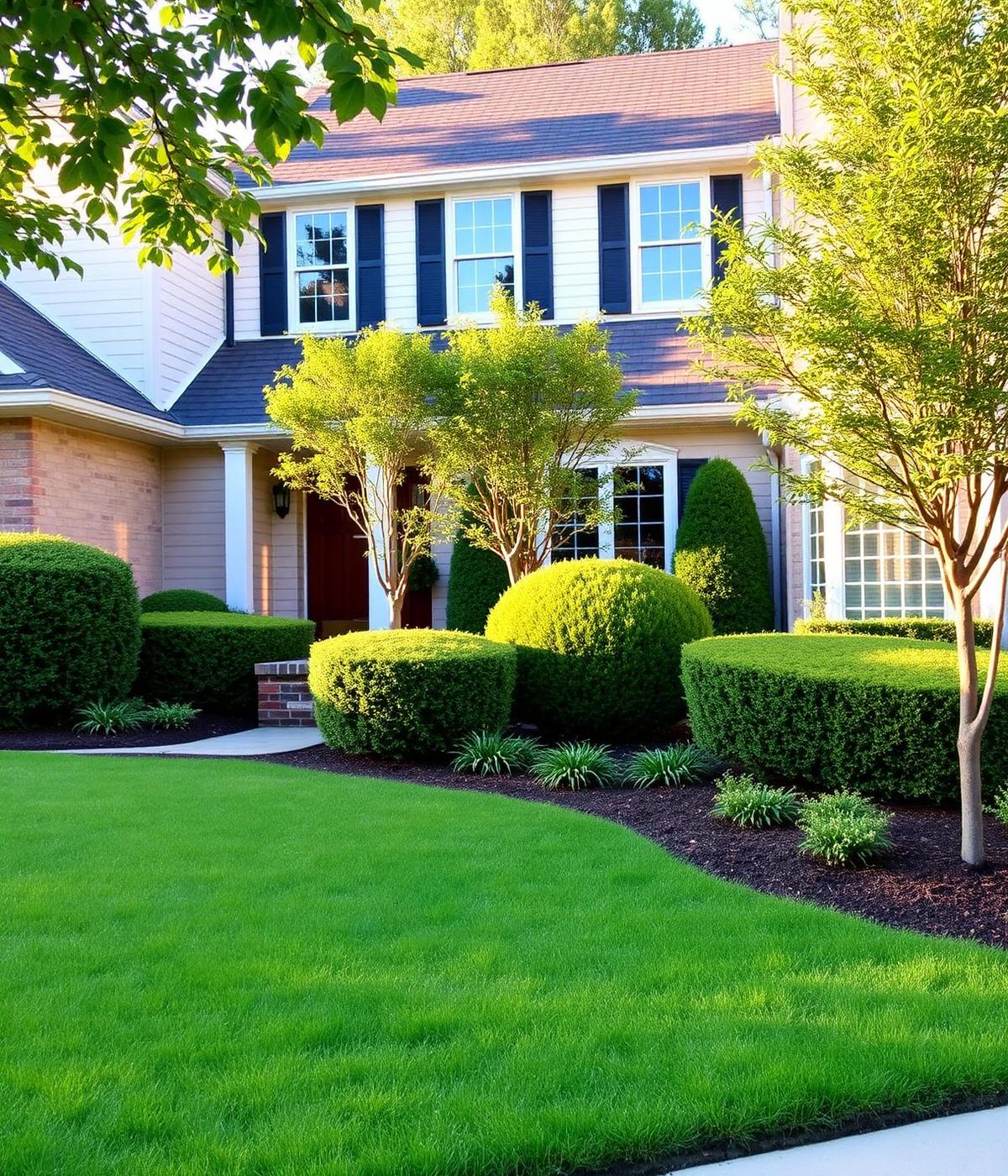 Beautifully maintained front yard